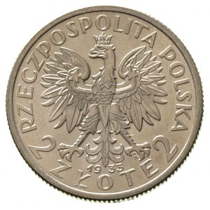 2 złote 1933, Warszawa, Głowa Kobiety, Parchimowicz 110...