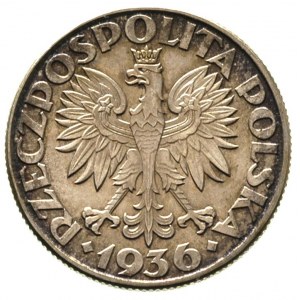 2 złote 1936, Warszawa, Żaglowiec, Parchimowicz 112, pa...
