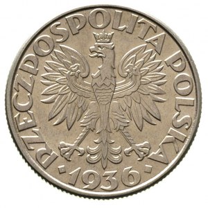 2 złote 1936, Warszawa, Żaglowiec, Parchimowicz 112, wy...