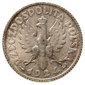 1 złoty 1924, Paryż, Parchimowicz 107 a, wyśmienity sta...