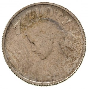 1 złoty 1924, Paryż, Parchimowicz 107 b, ładne, lekko p...