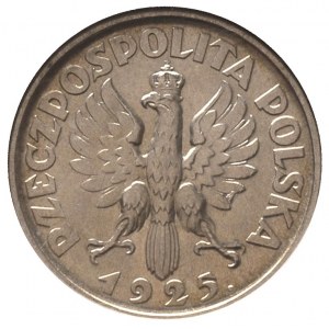 1 złoty 1925, Londyn, Parchimowicz 107 b, moneta w pude...