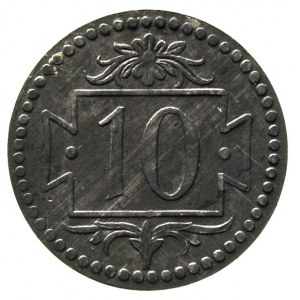 10 fenigów 1920, Gdańsk, na rewersie mała cyfra 10, odm...