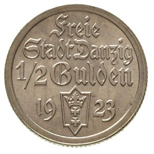 1/2 guldena 1923, Utrecht, Koga, Parchimowicz 59 a, wyś...