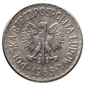 1 złoty 1965, Warszawa, Parchimowicz 213 b, rzadka w ta...