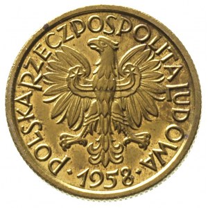 2 złote 1958, na rewersie wypukły napis PRÓBA, Parchimo...