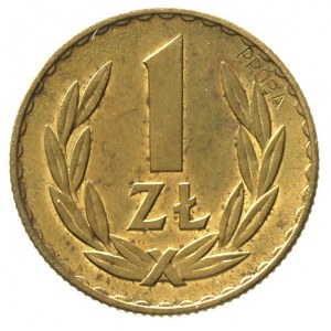 1 złoty 1957, na rewersie wklęsły napis PRÓBA, Parchimo...