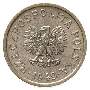 10 groszy 1949, na rewersie wklęsły napis PRÓBA, Parchi...