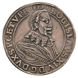 talar 1633, Szczecin, moneta z tytulaturą biskupa kamie...
