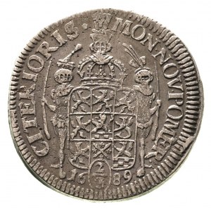 2/3 talara (gulden) 1689, Szczecin, Ahlström 113 b, Dav...