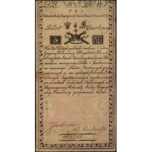 5 złotych 8.06.1794, seria N.D.1, papier koloru jasnożó...