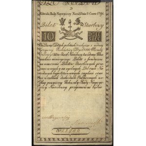 10 złotych 8.06.1794, seria D, Miłczak A2, Lucow 21 R3,...