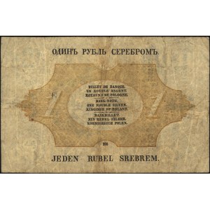 1 rubel srebrem 1858, seria 108, podpis dyrektora banku...