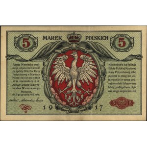 5 marek polskich 9.12.1916, \Generał, \Biletów\ i \b...