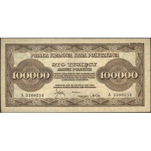 100.000 marek polskich 30.08.1923, seria A, Miłczak 35,...