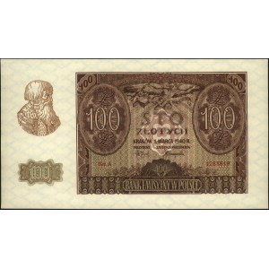 100 złotych 1.03.1940, seria A, Miłczak 97a, piękne