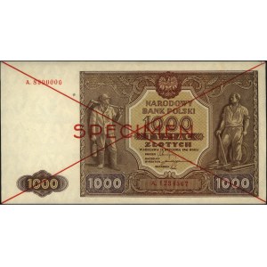 1.000 złotych 15.01.1946, SPECIMEN, seria A.1234567 / A...