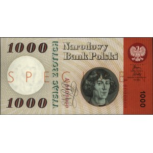 1.000 złotych 29.10.1965, SPECIMEN, seria A 0000000, Mi...