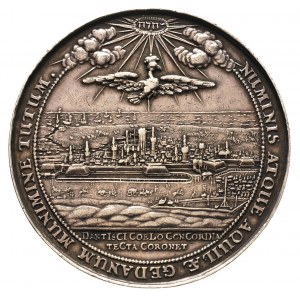 medal autorstwa J.Höhna wybity z okazji przybycia króla...