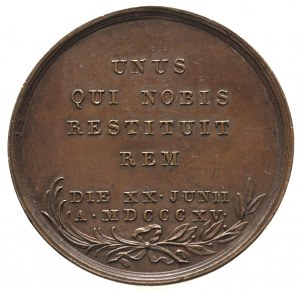 medal na utworzenie Królestwa Polskiego w 1815 r., Aw: ...