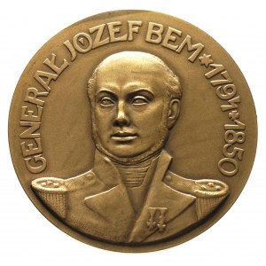 medal - Gen. Józef Bem 1928 r., Aw: Popiersie na wprost...