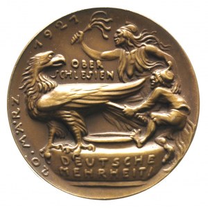 medal - plebiscyt 20.03.1921 na Górnym Śląsku, Aw: Głow...