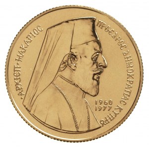 50 funtów 1977, złoto 15.96 g, Fr. 6, wybite stemplem z...