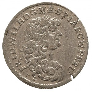 Fryderyk Wilhelm 1640-1688, szóstak 1674/CV, małe liter...