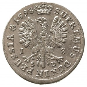 Fryderyk III 1688-1701-1713, ort 1698/SD, Królewiec, Ne...