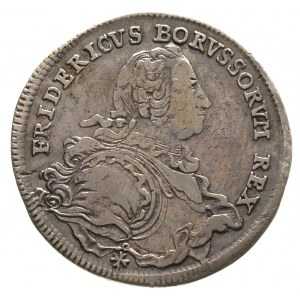 Fryderyk II Wielki 1740-1786, 1/2 talara 1752/B, Wrocła...