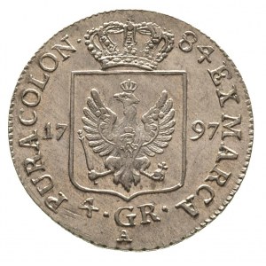Fryderyk Wilhelm II 1786-1797, 4 grosze 1797/A, Berlin,...
