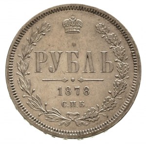 rubel 1878 / Н-Ф, Petersburg, Bitkin 92, ładny egzempla...