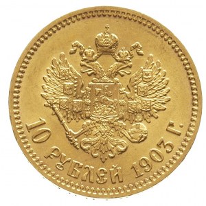 10 rubli 1903 / A-P, Petersburg, złoto 8.60 g, Kazakov ...