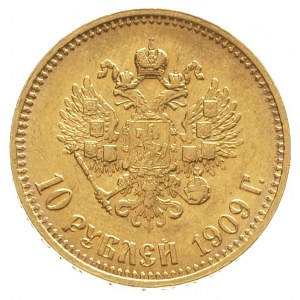 10 rubli 1909 / Э-Б, Petersburg, złoto 8.60 g, Kazakov ...