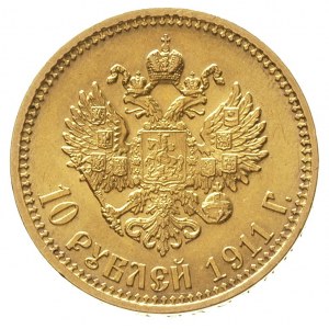 10 rubli 1911 / Э-Б, Petersburg, złoto 8.60 g, Kazakov ...