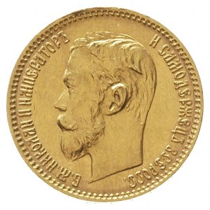 5 rubli 1900 / Ф-З, Petersburg, złoto 4.30 g, Kazakov 2...