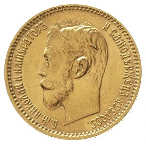 5 rubli 1901 / Ф-З, Petersburg, złoto 4.30 g, Kazakov 2...