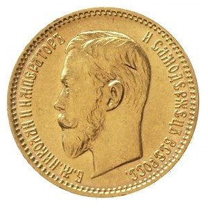 5 rubli 1904 / A-P, Petersburg, złoto 4.30 g, Kazakov 2...