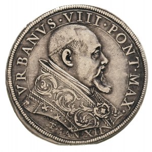 Urban VIII 1623-1694, scudo anno XII, Dav. 4056, patyna...