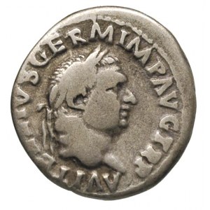 Witeliusz 69, denar 69, Rzym, Aw: Głowa cesarza w prawo...