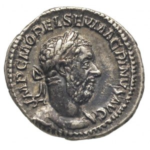 Makrynus 217-218, denar 217, Rzym, Aw: Popiersie cesarz...