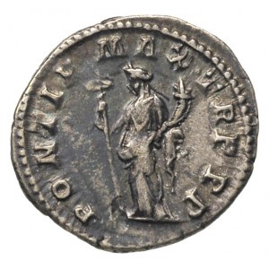 Makrynus 217-218, denar 217, Rzym, Aw: Popiersie cesarz...
