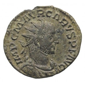 Karus 282-283, antoninian bilonowy, Lugdunum, Aw: Popie...