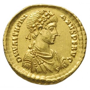 Walentynian II 375-392, solidus 383-388, Konstantynopol...