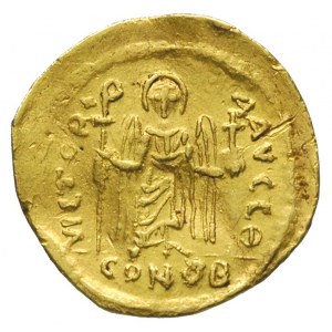 Fokas 602-610, solidus, Konstantynopol, Aw: Popiersie c...