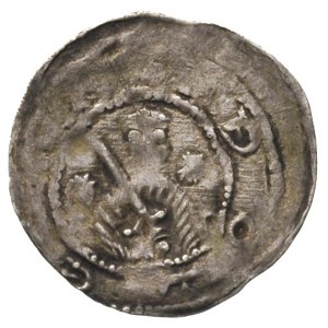 Bolesław Kędzierzawy 1146-1173, denar, Aw: Trzej książę...