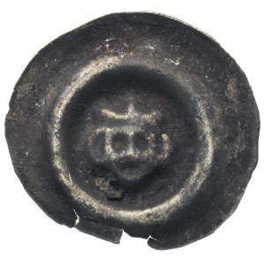 brakteat; Głowa w koronie, srebro 0.48 g, Fbg. 547