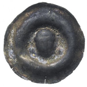brakteat; Głowa w mitrze, srebro 0.49 g, Fbg. 554