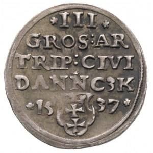 trojak 1537 Gdańsk, moneta z aukcji Münzen und Medaille...