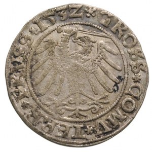 grosz 1532, Toruń, lustro mennicze, patyna